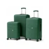 3-Piece PP Hardshell Luggage Set – Green