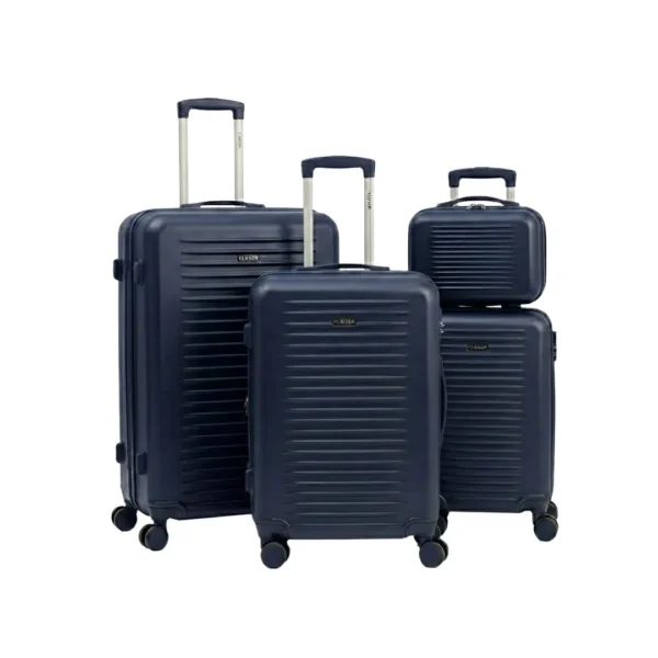 4-Piece PP Hardshell Luggage Set – Blue